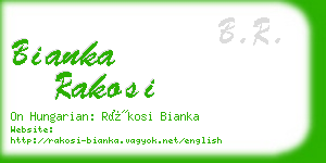 bianka rakosi business card